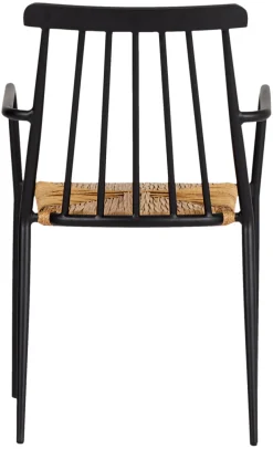 Havestol stabelbar alu/rattan sort - Envy