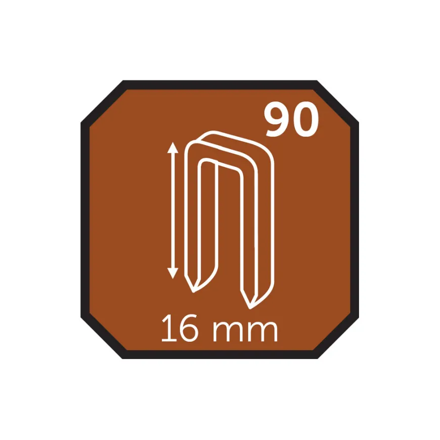 Hæfteklamme 16 mm nr. 90 5000 stk. - Probuilder
