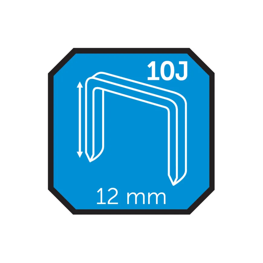 Hæfteklammer 12 mm nr. 10J 1000 stk. - Probuilder