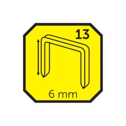 Hæfteklammer 6 mm nr. 13 1000 stk. - Probuilder