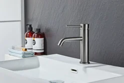 Håndvaskarmatur Slim vinkel gunmetal