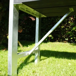 HORTUS bænk H-model nonwood antracitgrå 180 cm