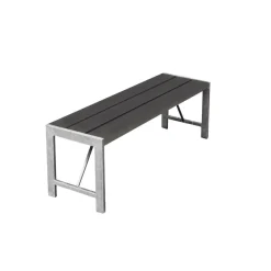 HORTUS bænk H-model nonwood antracitgrå 123 cm