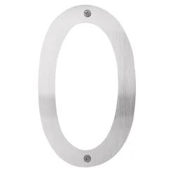 Husnummer 0 rustfrit stål 25 cm