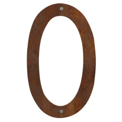 Husnummer 0 stål rustlook 40 cm