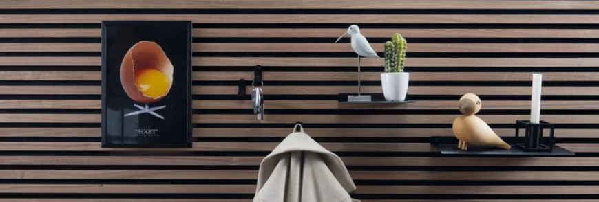 Hylde til akustikpanel 19,4 x 11 cm sort - Køb i butik