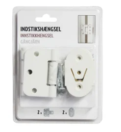 Indstikshængsel sæt hvid 2 stk.