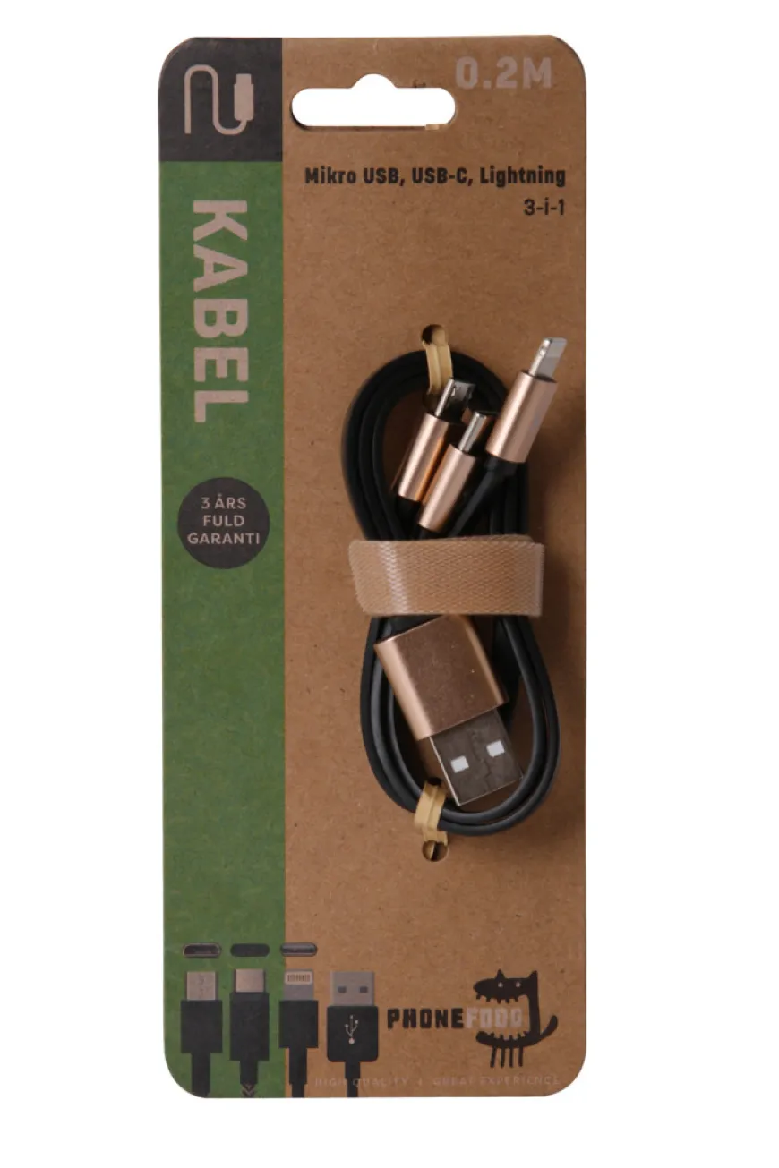 3-i-1 opladerkabel