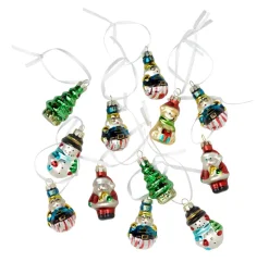 Julekugler m/figurer glas H5 cm 12 stk.