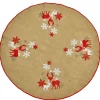 Juletræstæppe hør Ø125 cm