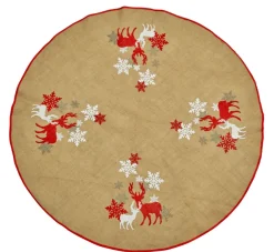 Juletræstæppe hør Ø125 cm