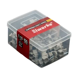 Kabelclips 7-10 mm grå 100 stk. - Elworks