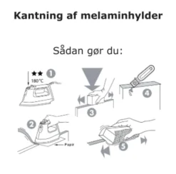 Kantbånd til melaminhylder hvid 24 mm x 5 meter