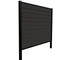 Kirkedal Alu hegn startsæt sort 156 x 180 cm