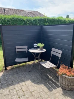 Kirkedal Alu Light hegn tilkøbssæt sort 184 x 150 cm