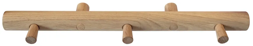 Knagerække m/3 knager egetræ 35 cm natur