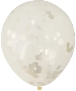 Konfettiballon guld 30 cm 5 stk.