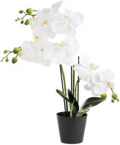 Kunstig orkidé hvid 46 cm