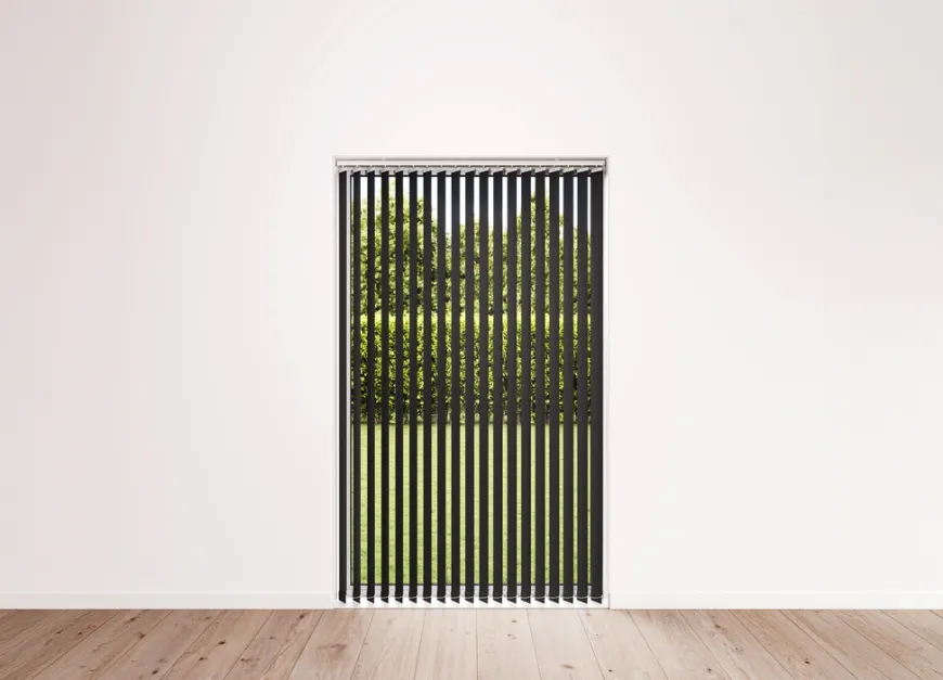 Lamelgardin sort 150 x 250 cm