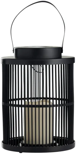 Lanterne med solceller sort Ø18 x 25 cm - Garden®
