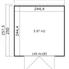 Lasita Maja redskabsrum Felix 2 250 x 250 cm