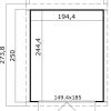 Lasita Maja redskabsrum Kibo 250 x 200 cm