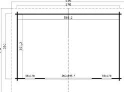 Lasita Maja Sussex 2 hytte 360 x 570 cm