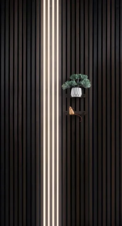 LED-lysskinne til akustikpanel sort 3 meter 4-pk.