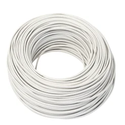 Ledning flad hvid 2 x 0,75 mm² 100 meter