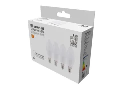 LED-pære kerte E14 4,9 W 4-pk.