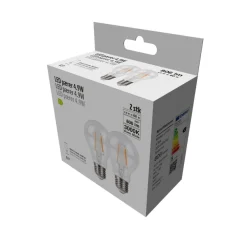LED-pære standard 4,9 W E27 2-pk.