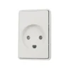 LK FUGA® stikkontakt 1,5 m/jord og ramme hvid