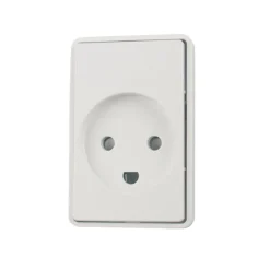 LK FUGA® stikkontakt 1,5 m/jord og ramme hvid