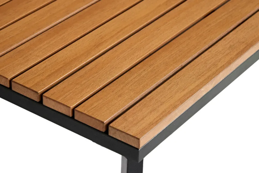 Loungesæt Tokyo 4 dele sort/grå/teak - Sunlife®
