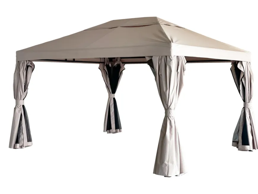 Luksus pavillon 3 x 4 m beige og sort