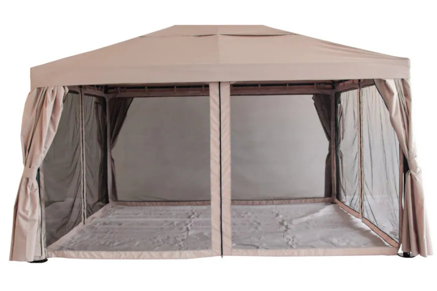 Luksus pavillon 3 x 4 m beige og sort