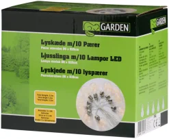 Lyskæde med 10 pærer 5,5 meter - Garden®