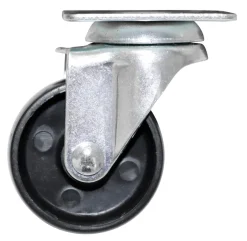 Møbelhjul drejbart med plade sort 40 mm