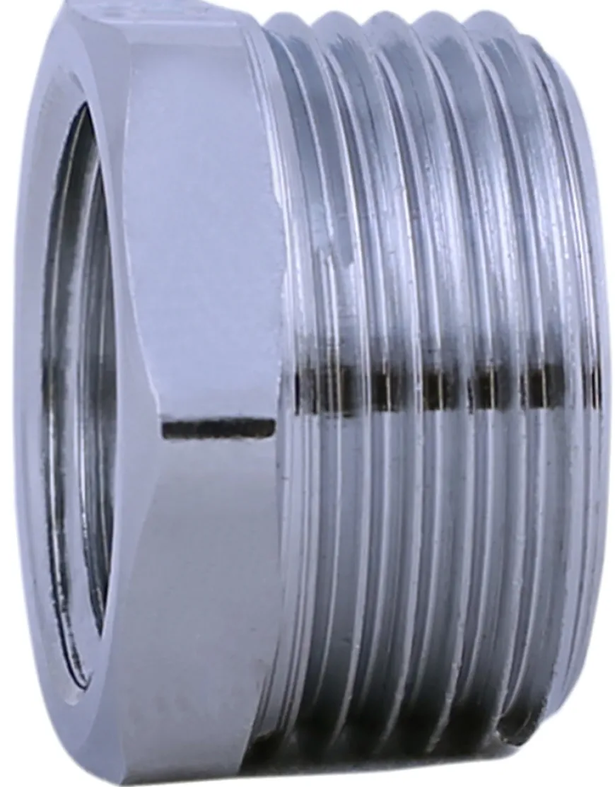Nippelmuffe forkromet 3/4" x 1/2"