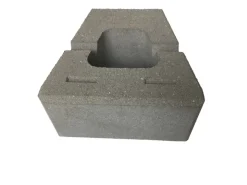 Nordic Block glat grå 30 x 30 x 15 cm