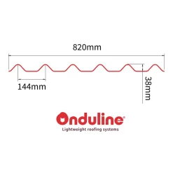 Onduline Easyfix® tagplade bitumen 0,82 x 2 meter