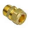 Overgangsnippel til kobberrør/PEX 1/2" x 15 mm