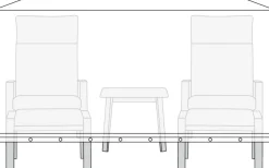 Overtræk til havemøbelsæt L170 x B130 x H85 cm - Sunlife®