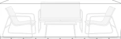 Overtræk til havemøbelsæt L220 x B130 x H85 cm - Sunlife®