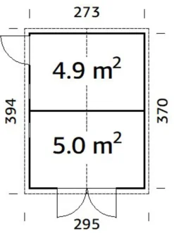 Palmako redskabsrum Aksel 3 - 273 x 370 cm