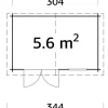 Palmako redskabsrum Lotta 320 x 205 cm