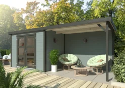 Palmako redskabsrum m/pergola Alma 560 x 184 cm