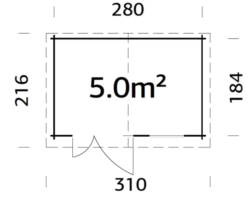 Palmako redskabsrum Peter 3 296 x 200 cm