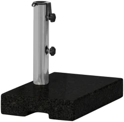 Parasolfod halvrund B45 x D28 x H8/30 cm sort