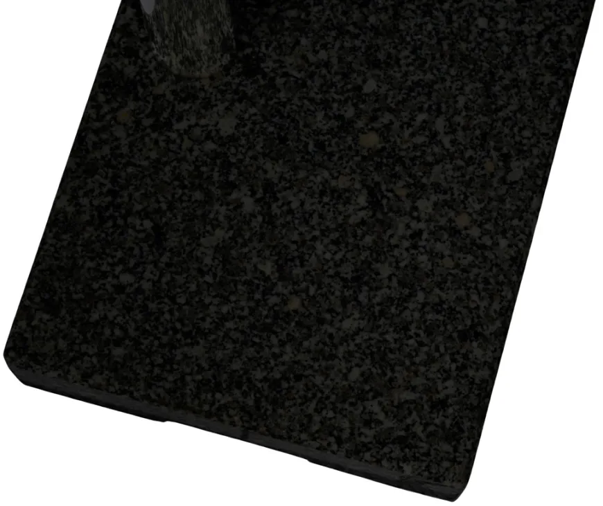 Parasolfod halvrund B45 x D28 x H8/30 cm sort